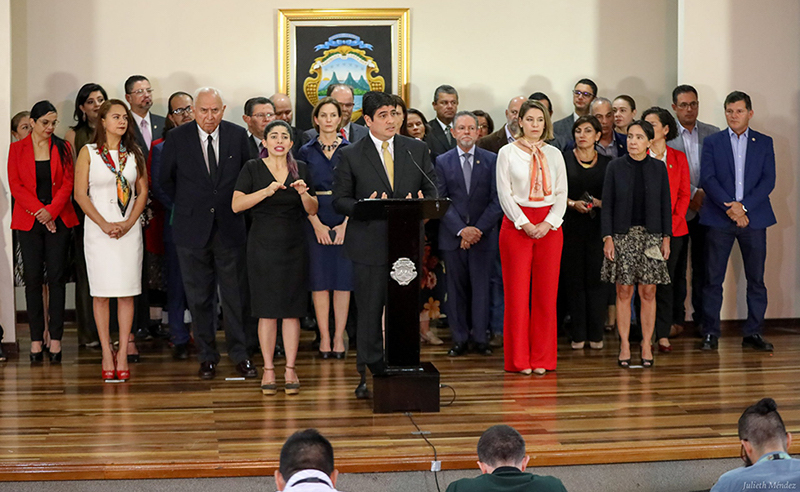 6 marzo: Rodolfo Méndez Mata y Silvia Lara los llamados por el presidente Carlos Alvarado para proyectar gobernanza en actos y mensajes. Con Gustavo Araya